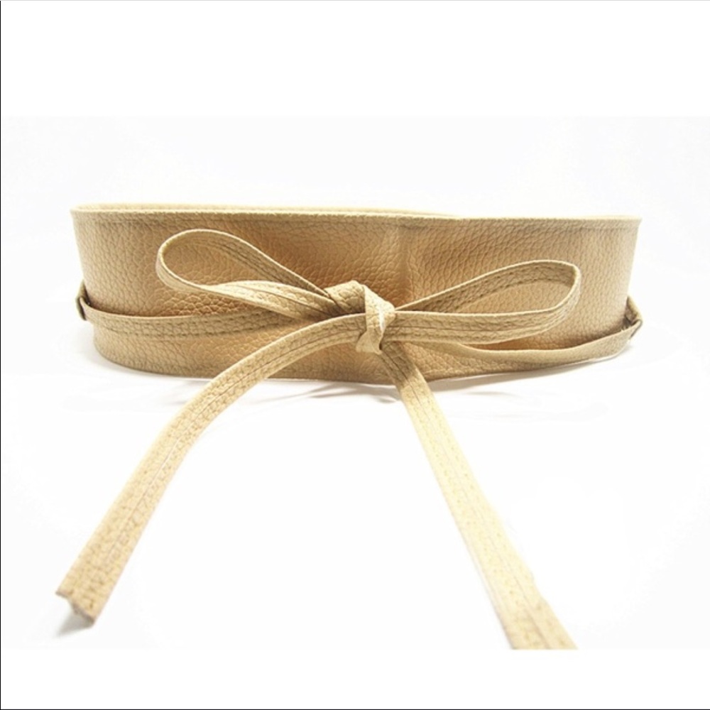 Flattering  Beige Wrap Belt